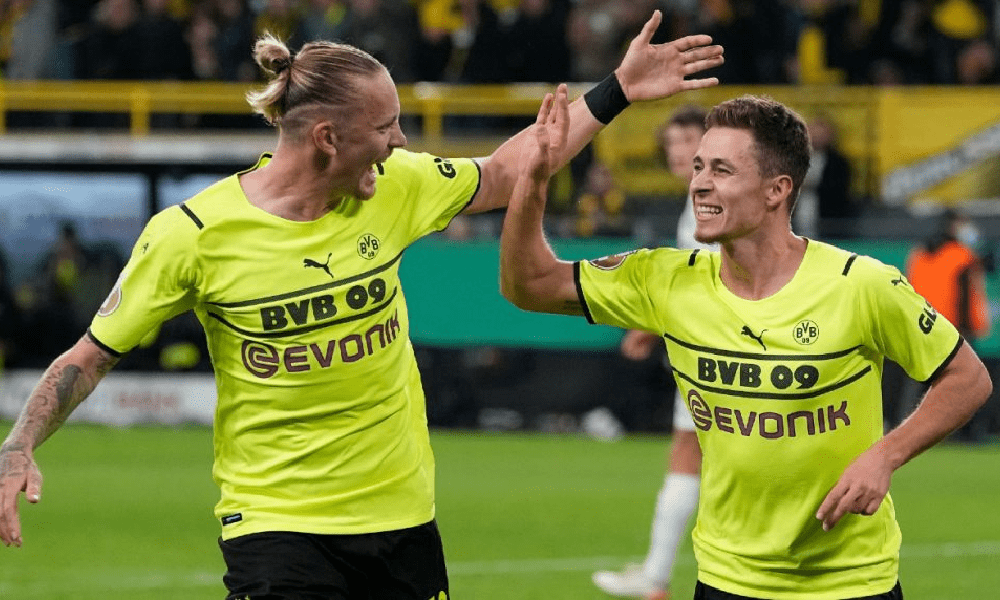 Hazard Scores twice to help Dortmund advance to the third round of the German Cup